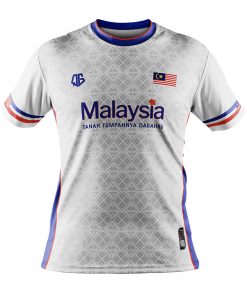 SongketMalaya (White) Short Sleeve - Qenyeh Graphics