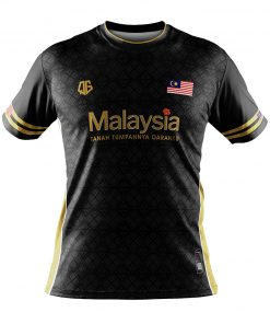 SongketMalaya (Black) Short Sleeve - Qenyeh Graphics