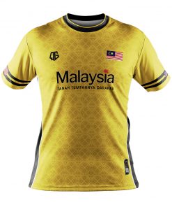SongketMalaya (Yellow) Short Sleeve - Qenyeh Graphics